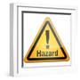 Hazard Sign-mindscanner-Framed Art Print