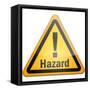 Hazard Sign-mindscanner-Framed Stretched Canvas