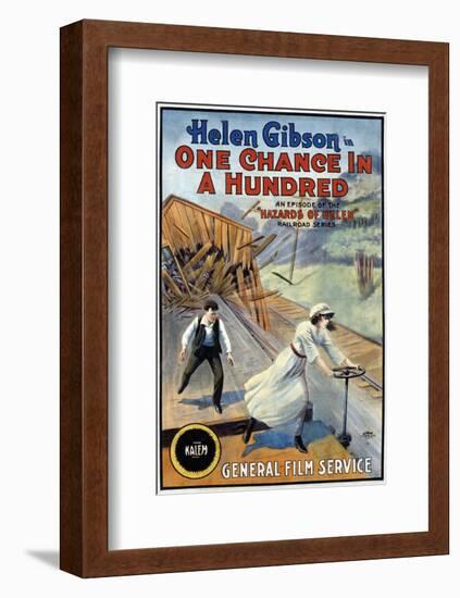 Hazards Of Helen - 1915-null-Framed Giclee Print