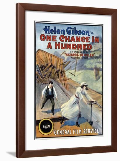 Hazards Of Helen - 1915-null-Framed Giclee Print