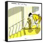 Hazel Cartoon-Ted Key-Framed Stretched Canvas