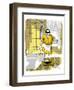 Hazel Cartoon-Ted Key-Framed Premium Giclee Print