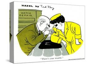 Hazel Cartoon-Ted Key-Stretched Canvas