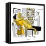 Hazel Cartoon-Ted Key-Framed Stretched Canvas