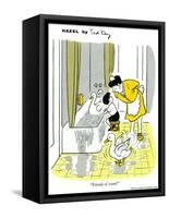 Hazel Cartoon-Ted Key-Framed Stretched Canvas