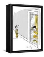 Hazel Cartoon-Ted Key-Framed Stretched Canvas