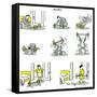 Hazel Cartoon-Ted Key-Framed Stretched Canvas