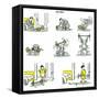 Hazel Cartoon-Ted Key-Framed Stretched Canvas