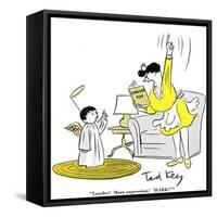 Hazel Cartoon-Ted Key-Framed Stretched Canvas