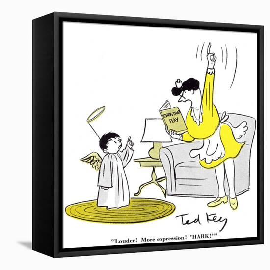 Hazel Cartoon-Ted Key-Framed Stretched Canvas