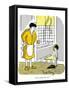 Hazel Cartoon-Ted Key-Framed Stretched Canvas