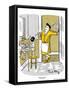 Hazel Cartoon-Ted Key-Framed Stretched Canvas