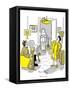 Hazel Cartoon-Ted Key-Framed Stretched Canvas