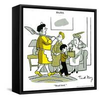 Hazel Cartoon-Ted Key-Framed Stretched Canvas