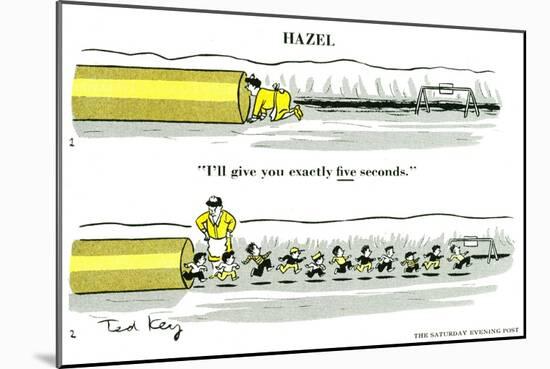 Hazel Cartoon-Ted Key-Mounted Giclee Print