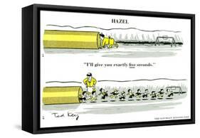 Hazel Cartoon-Ted Key-Framed Stretched Canvas