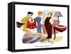 Hazel Cartoon-Ted Key-Framed Stretched Canvas