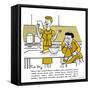 Hazel Cartoon-Ted Key-Framed Stretched Canvas