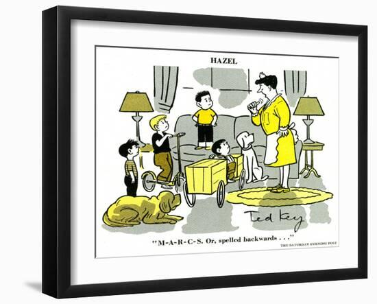 Hazel Cartoon-Ted Key-Framed Giclee Print