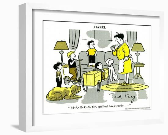 Hazel Cartoon-Ted Key-Framed Giclee Print