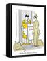 Hazel Cartoon-Ted Key-Framed Stretched Canvas