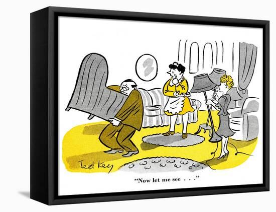 Hazel Cartoon-Ted Key-Framed Stretched Canvas