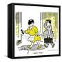 Hazel Cartoon-Ted Key-Framed Stretched Canvas