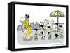 Hazel Cartoon-Ted Key-Framed Stretched Canvas