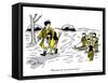 Hazel Cartoon-Ted Key-Framed Stretched Canvas