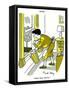 Hazel Cartoon-Ted Key-Framed Stretched Canvas