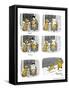 Hazel Cartoon-Ted Key-Framed Stretched Canvas