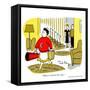 Hazel Cartoon-Ted Key-Framed Stretched Canvas