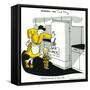 Hazel Cartoon-Ted Key-Framed Stretched Canvas