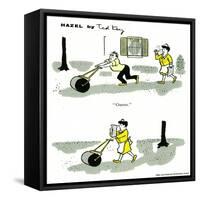 Hazel Cartoon-Ted Key-Framed Stretched Canvas