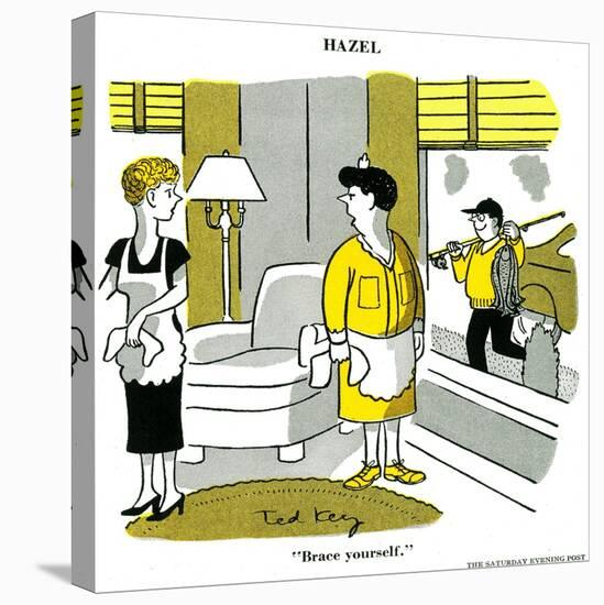 Hazel Cartoon-Ted Key-Stretched Canvas