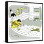 Hazel Cartoon-Ted Key-Framed Stretched Canvas