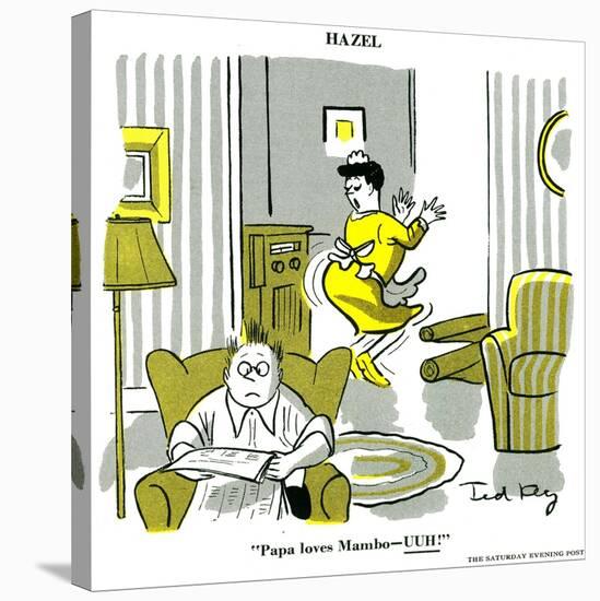 Hazel Cartoon-Ted Key-Stretched Canvas