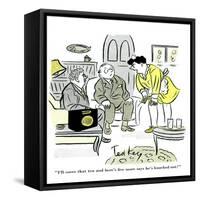 Hazel Cartoon-Ted Key-Framed Stretched Canvas