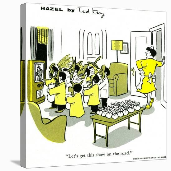 Hazel Cartoon-Ted Key-Stretched Canvas