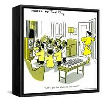 Hazel Cartoon-Ted Key-Framed Stretched Canvas