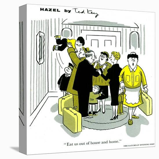 Hazel Cartoon-Ted Key-Stretched Canvas