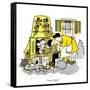 Hazel Cartoon-Ted Key-Framed Stretched Canvas