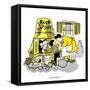 Hazel Cartoon-Ted Key-Framed Stretched Canvas