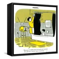 Hazel Cartoon-Ted Key-Framed Stretched Canvas