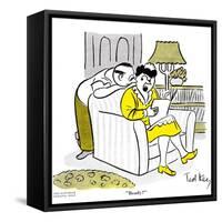 Hazel Cartoon-Ted Key-Framed Stretched Canvas