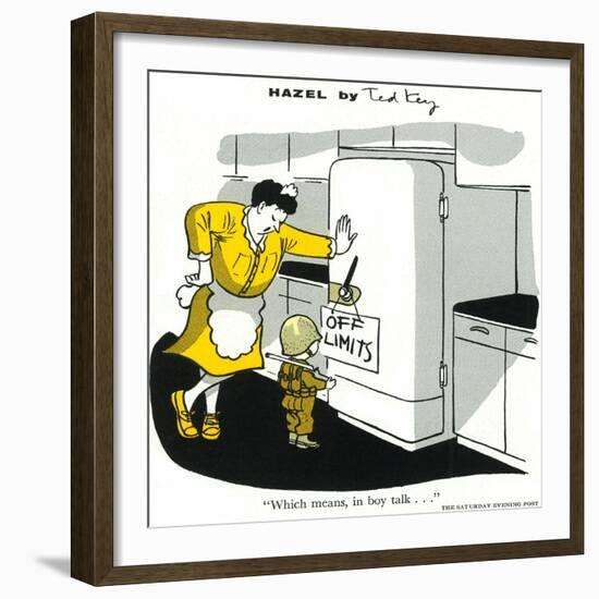 Hazel Cartoon-Ted Key-Framed Giclee Print