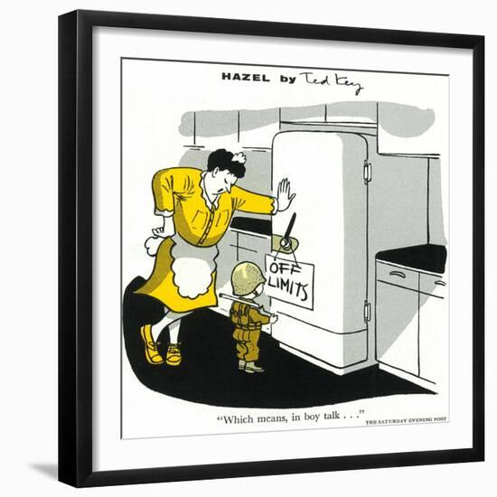 Hazel Cartoon-Ted Key-Framed Giclee Print