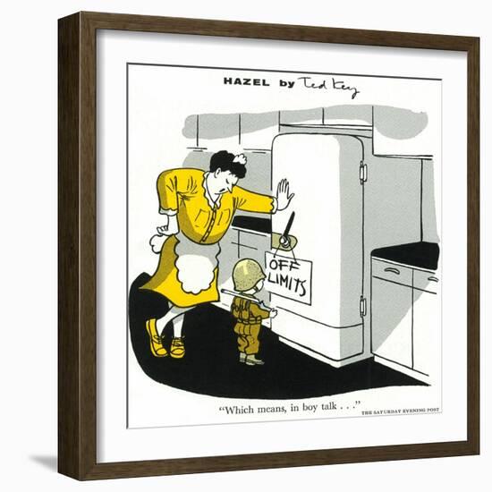 Hazel Cartoon-Ted Key-Framed Giclee Print