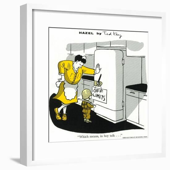 Hazel Cartoon-Ted Key-Framed Giclee Print