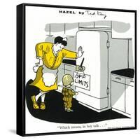 Hazel Cartoon-Ted Key-Framed Stretched Canvas